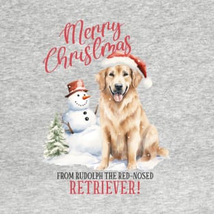 Rudolph Retriever Christmas T-Shirt